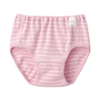 【MUJI 無印良品】幼兒有機棉針織內褲(粉紅橫紋/淺藍橫紋)
