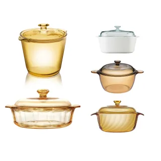 【CorelleBrands 康寧餐具】康寧小容量玻璃鍋-多款任選(1.2L/1.5L)