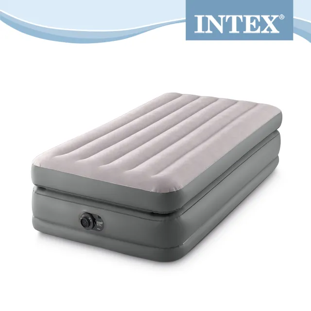 【INTEX 原廠公司貨】豪華雙氣室加高單人加大充氣床墊-99x191x高51cm(64161ED)