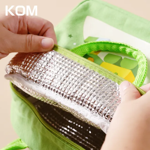 【KOM】夢想系列｜不鏽鋼兒童雙層隔熱碗1入組(碗*1+304湯匙*1+水壺*1+便當袋*1 夢想系列)
