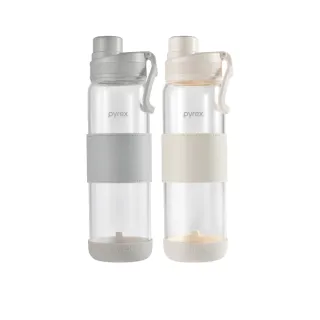 【CorelleBrands 康寧餐具】2入組 PYREX Claro直飲便攜耐熱玻璃水瓶920ml(920mlx2)