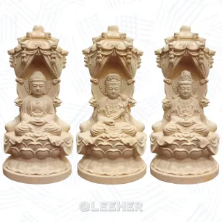 【LEEHER】觀音寶塔擺設/佛教擺設/家居擺設/送禮推薦/黃楊木材質/佛像雕刻/觀音寶塔像
