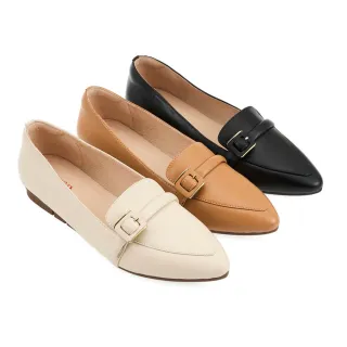 【A.S.O 阿瘦集團】BESO 芯軟Q系列-條帶尖頭平底鞋(女鞋_3色任選_新品上市)