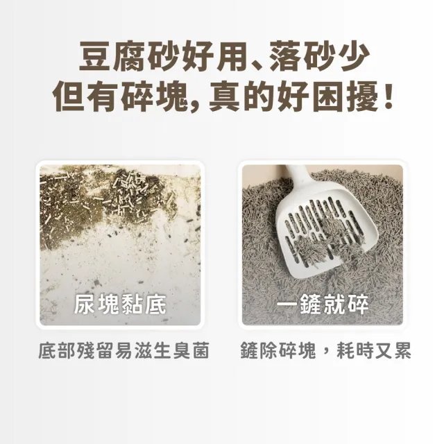 【汪喵星球】益生菌消臭 無痕砂（條型豆腐砂＋木薯砂）2.4kg-6入組(不黏底 近乎無塵 貓砂 凝結力升級)