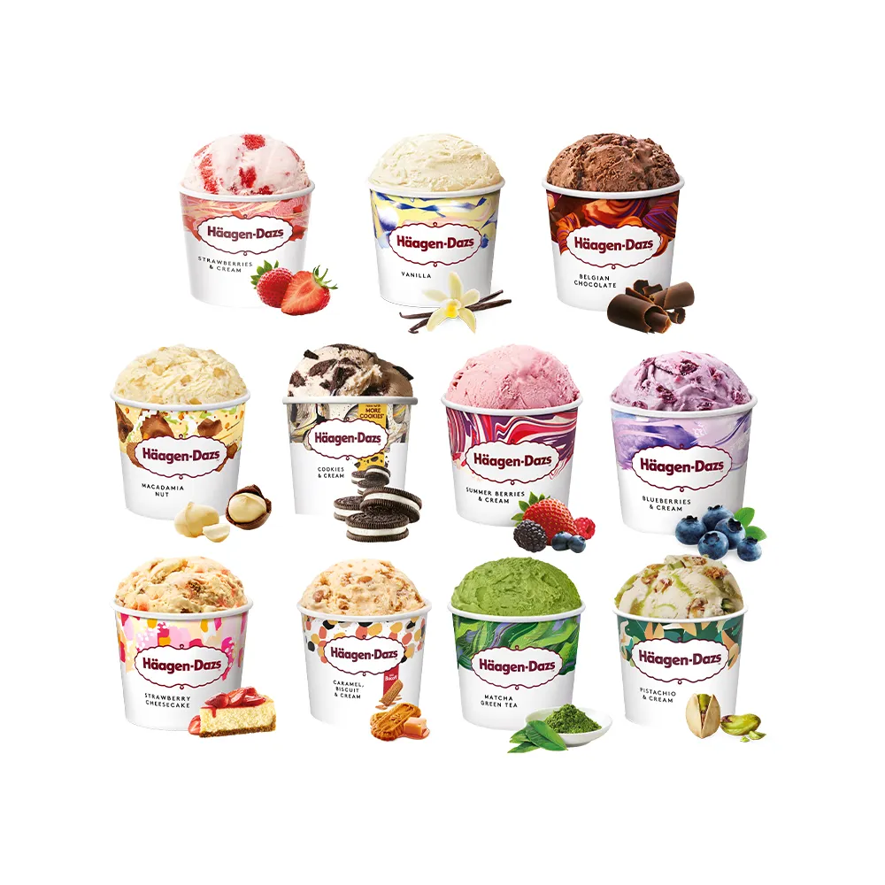 【哈根達斯_官方直營】繽紛嘉年華迷你杯14入組100ml(11種經典口味 一次滿足)
