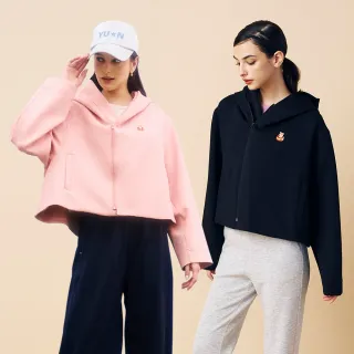 【YUANDONGLI 元動力】甜點熊太空綿短版連帽外套(兩色；S-M；4244294002)