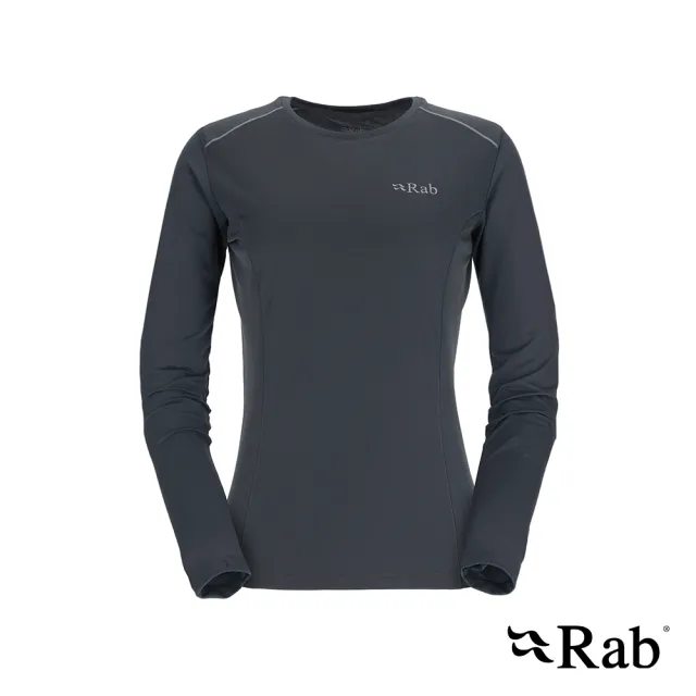 【RAB】Force LS Tee Wmns 長袖透氣排汗衣 女款 鯨魚灰 #QBL08