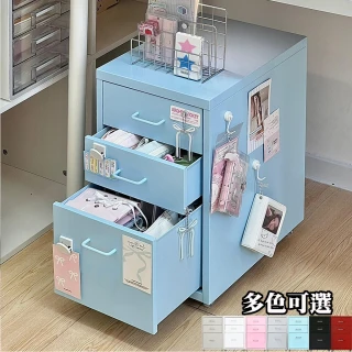 【C&B】鋼鐵斯特附輪新三抽屜櫃(同色把手 公文櫃 抽屜櫃 鐵櫃)