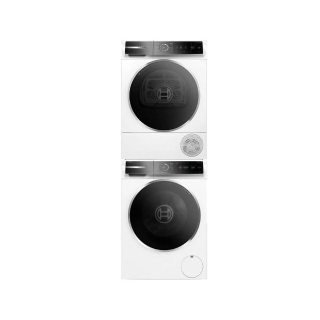 【BOSCH 博世】10公斤 蒸氣除皺滾筒洗衣機+9公斤 除皺清新熱泵式乾衣機(WGB25600TC+WQB245A0TC)