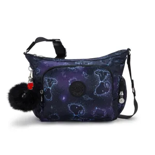 【KIPLING官方旗艦館】『牛角包』KIPLING X PEANUTS 輕巧多袋實用側背包-GABB S