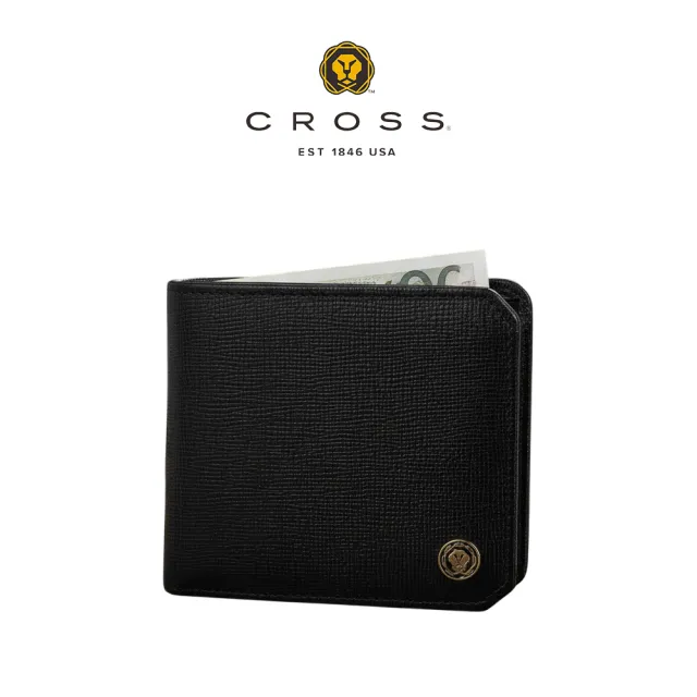 【CROSS】頂級小牛皮8卡十字紋男用皮夾 邦尼系列(送禮盒提袋 男夾)