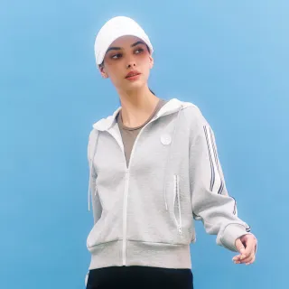 【YUANDONGLI 元動力】元小熊縲縈拼接連帽外套(灰；S-L；4244324006)