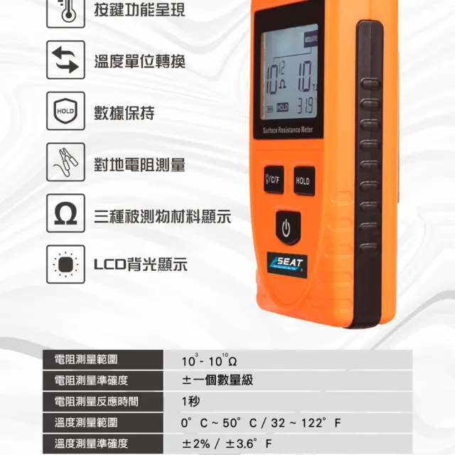 【職人工具】185-SRM 靜電測試器 玻璃表面電阻測量 表面阻抗 靜電檢測儀(表面電阻測試儀 阻抗測試儀)