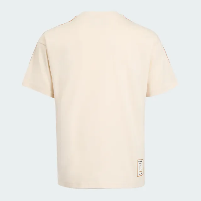【adidas 愛迪達】TW Chicken Tee 男款 女款 米色 亞規 炸雞排 三葉草 Logo 休閒 短袖 KT4590