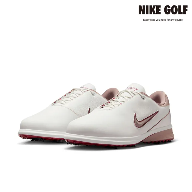【NIKE GOLF】Nike Victory Tour 4  Nike高爾夫球鞋 寬-HM6542-102(白色/玫瑰金色)