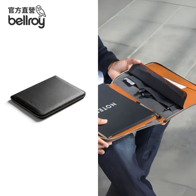 【Bellroy】官方直營 Work Folio A4 真皮商務皮件夾(經典黑/機能性)