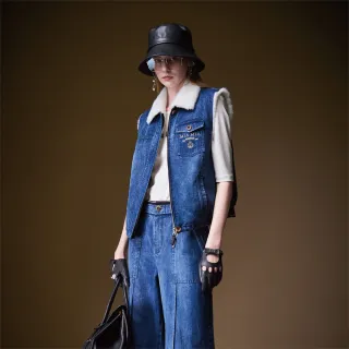 【mia mia】純棉毛領牛仔背心