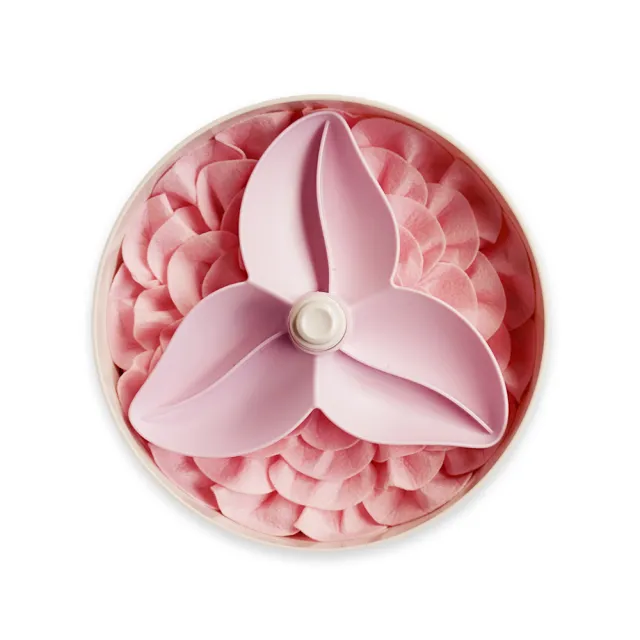 【PetDreamHouse】旋轉益智慢食碗-花花世界-粉(慢食碗推薦 嗅聞益智玩具)