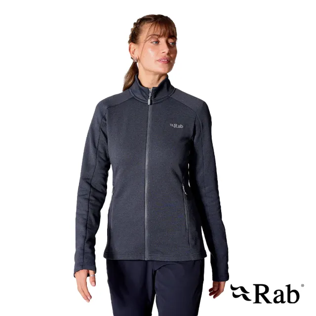 【RAB】Covex Jacket Wmns 保暖透氣刷毛立領外套 鋼鐵藍 女款 #QFG51