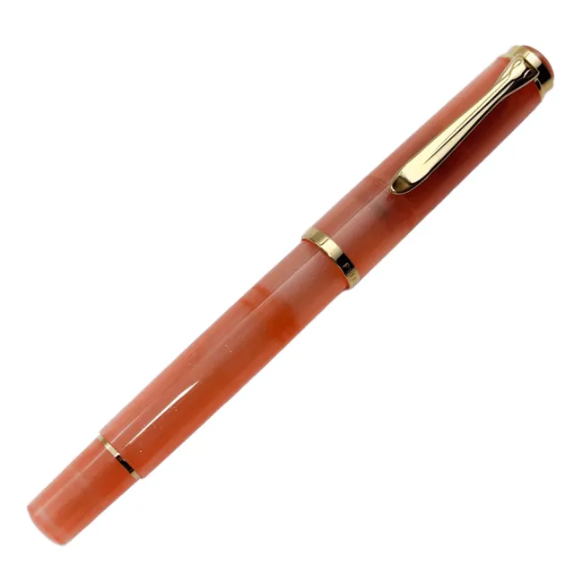 【Pelikan】百利金CLASSIC M200 Apricot Agate 杏桃瑪瑙 鋼筆＋墨水禮盒組(m200贈原廠手提袋)