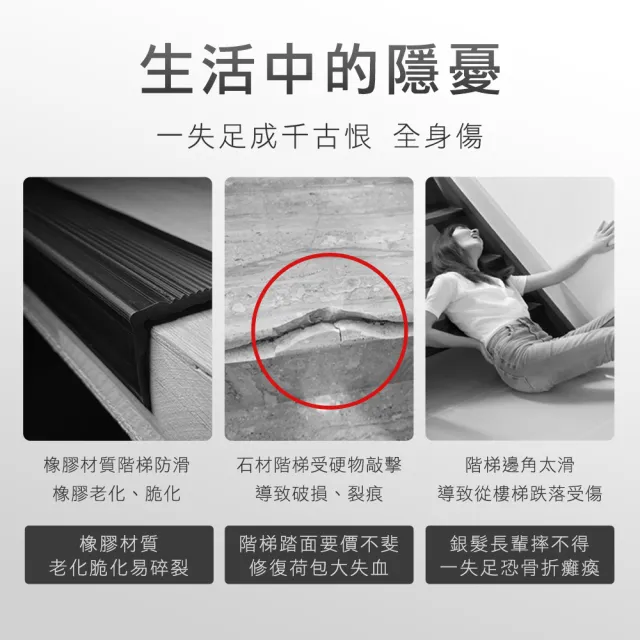 鋁合金 樓梯止滑條 階梯防滑條 樓梯邊條 樓梯防滑 樓梯止滑條 階梯止滑 亮金色(130-AASS6G)