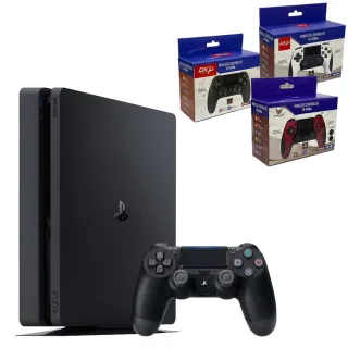 【SONY 索尼】PS4 影音藍光播放機+副廠手把(Slim 1TB 主機)