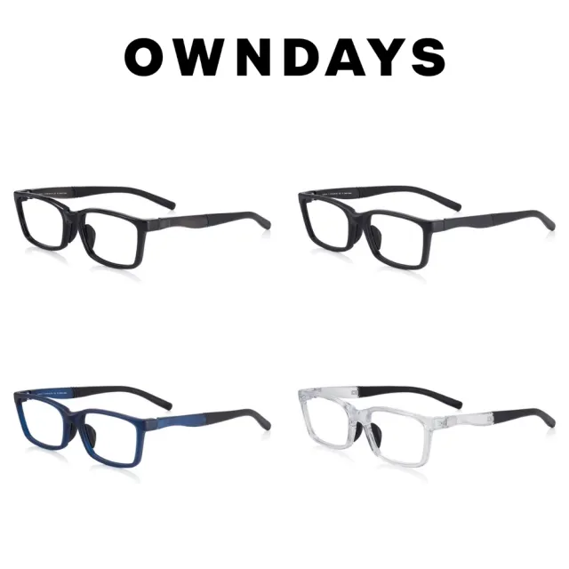 【OWNDAYS】AIR FIT 輕薄系列 知性方型框光學眼鏡(AF2006L-3S)