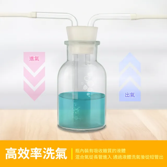【工具達人】抽氣過濾瓶 洗氣瓶 氣體洗瓶 玻璃瓶 實驗用品 萬能瓶 250ml 化學實驗器材(190-GWB250)