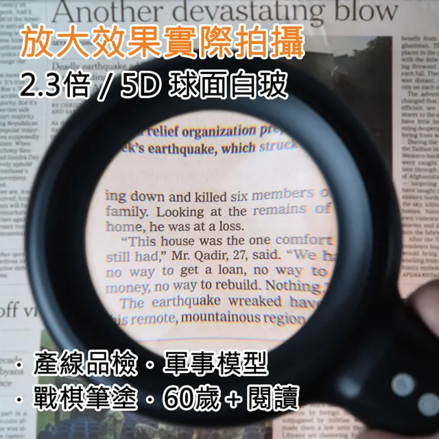 【HWATANG】OHBIG 2.3倍/5D/球面白玻 LED調光調色護眼放大鏡 MADWORKS 聯名款 吸盤座式(微縮模型 齒模美甲)