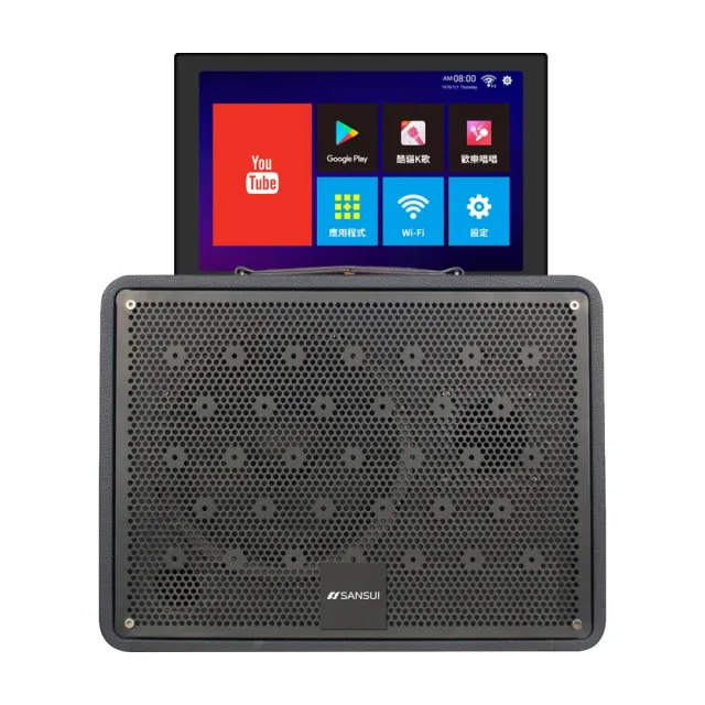 【SANSUI 山水】14.1吋安卓觸控可旋轉螢幕卡拉OK(K-DVD300)