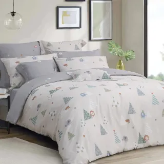 【Tonia Nicole 東妮寢飾】60支環保印染100%萊賽爾天絲兩用被床包組-球球森林遇(加大)