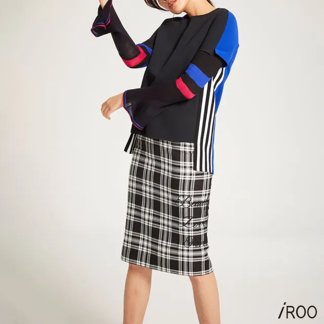【iROO】配條短袖上衣
