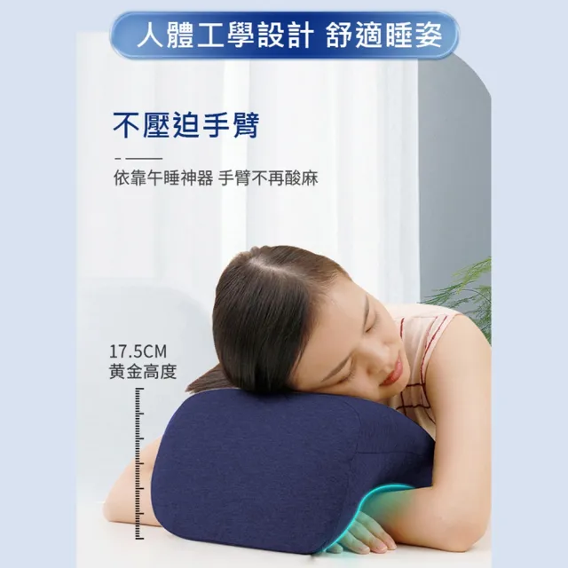 【Travel Blue 藍旅】趴睡枕 背靠枕 高級慢回彈記憶棉 凹槽專利設計 午睡枕 腰靠枕