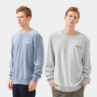 【Hang Ten】男裝-珊瑚絨繡花大學T(多色選)