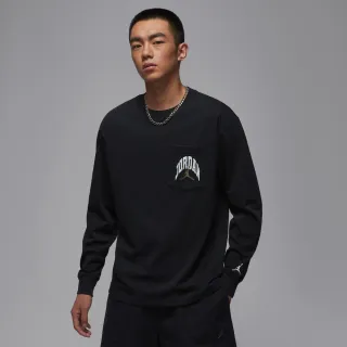 【NIKE 耐吉】長袖上衣 男 喬丹 AS M J BRK RLT LS POCKET CREW 黑 HV4568-010