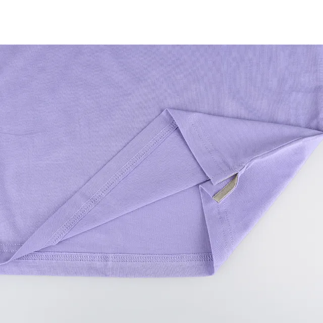【Paul Smith】Paul Smith 白色英文LOGO炫彩斑馬布標貼棉質長袖T恤(淺紫/男款)
