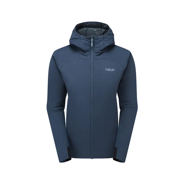 【RAB】Xenair Alpine Flex Jacket 防風化纖刷毛連帽外套 女款 暴風藍 #QIP42