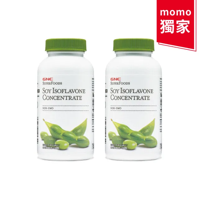 【GNC 健安喜】大豆異黃酮膠囊食品90粒/瓶x2入組(大豆萃取物/輕熟齡女性必備/呵護女性健康的元素)