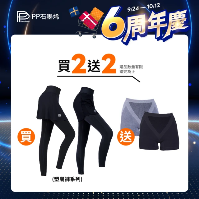 【PP 石墨烯】石墨烯塑崩褲氣動版2件(循環促代謝塑身褲)
