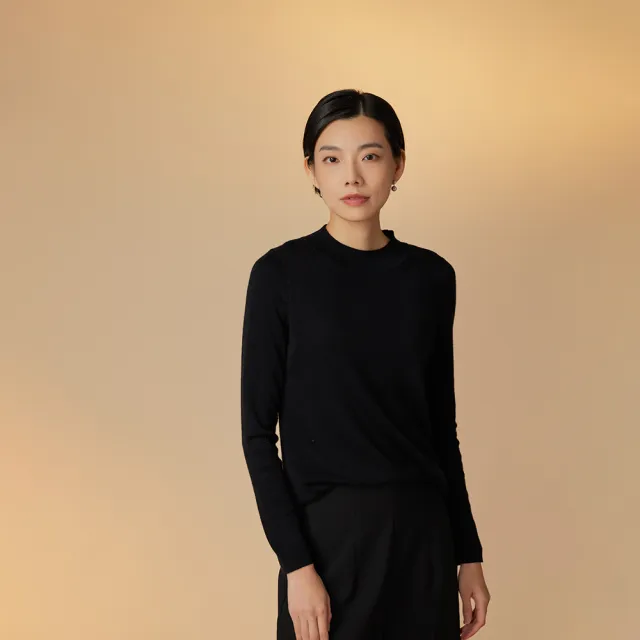 【giordano ladies】高領圓弧下擺針織上衣(02353568)