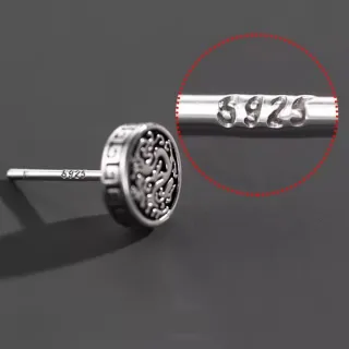 【LEESA】純銀飾品\男款耳環\抗敏銀釘\簡約造型\男士耳釘\質感耳飾\東方設計感\復古氣質\貼耳耳 