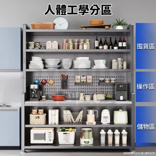 【靚白家居】岩板六層電器櫃 大檯面 100CM(餐櫃 餐廚櫃 電器櫃  置物架 廚房電器架 中島櫃)