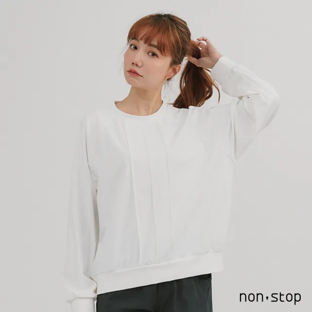 【non-stop】極簡抓摺拉克蘭袖T恤-2色