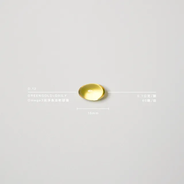 【GREEN GOLD】DAILY Omega3純淨魚油軟膠囊(60顆/袋)