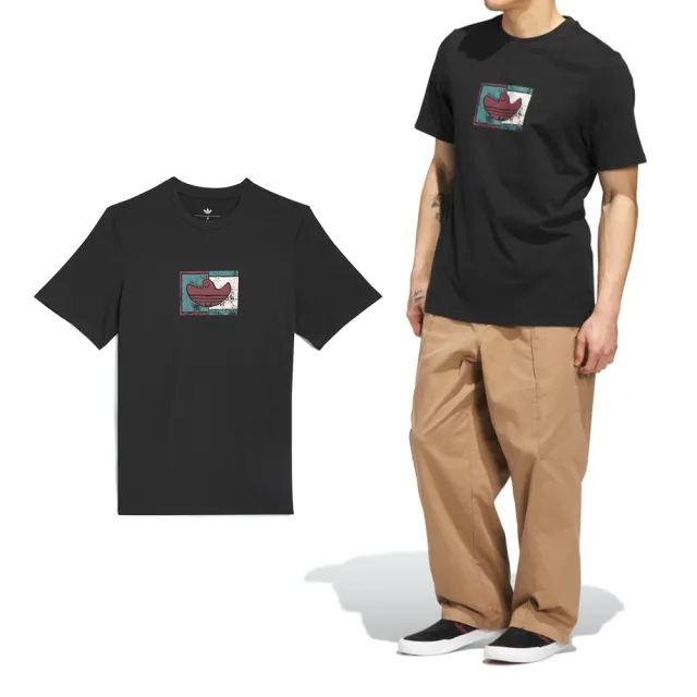 【adidas 愛迪達】Shmoo G Tee 3 男款 女款 黑色 棉質 T恤 休閒 運動 短袖 JW3490