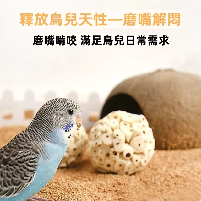 【森田小倉】鸚鵡通草球玩具咀嚼解悶(趣味解壓啃咬益智樂趣虎皮鳥訓練磨牙玩具)