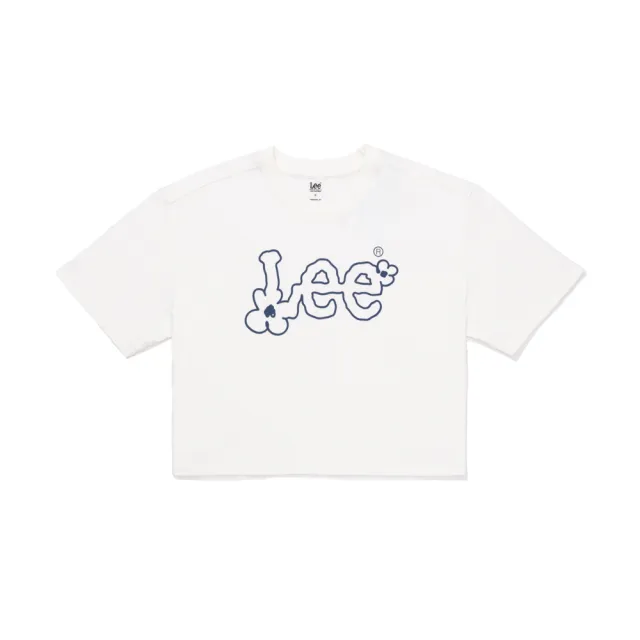 【Lee】女裝 短袖T恤 / 塗鴉花朵LOGO印花 共3色 季節性版型(LB502109132/LB502109137/LB502109K15)