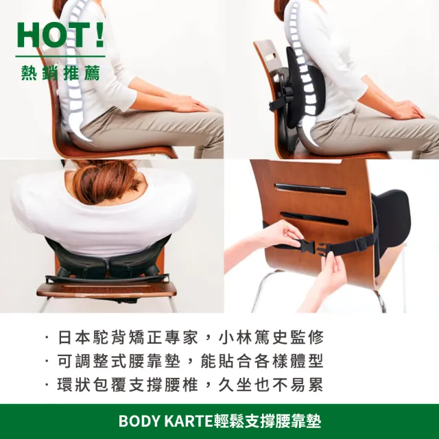 【台隆手創館】COGIT BODY KARTE輕鬆支撐腰靠墊/靠腰墊(CARFITY輕鬆支撐腰靠墊)