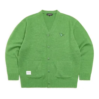 【Mark Gonzales官方旗艦】男女同款  小天使布章 OG V領針織外套-綠色