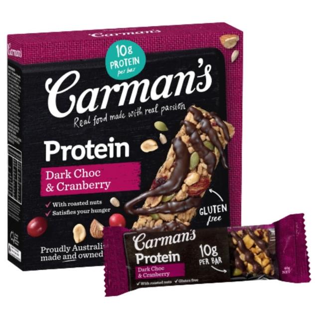 【Carmans】黑可可蔓越莓大豆蛋白棒(5條/盒)